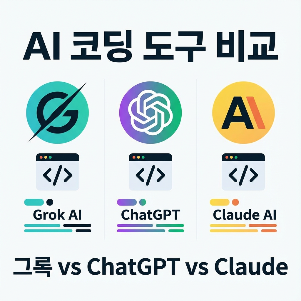 그록 vs ChatGPT vs Claude 코딩 비교: 2026년 개발자가 선택해야 할 AI는?